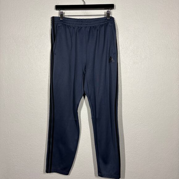 Adidas Snap Side Sweatpants Jogger Athletic Steel Blue Black Sport Casual - XL - Picture 3 of 5